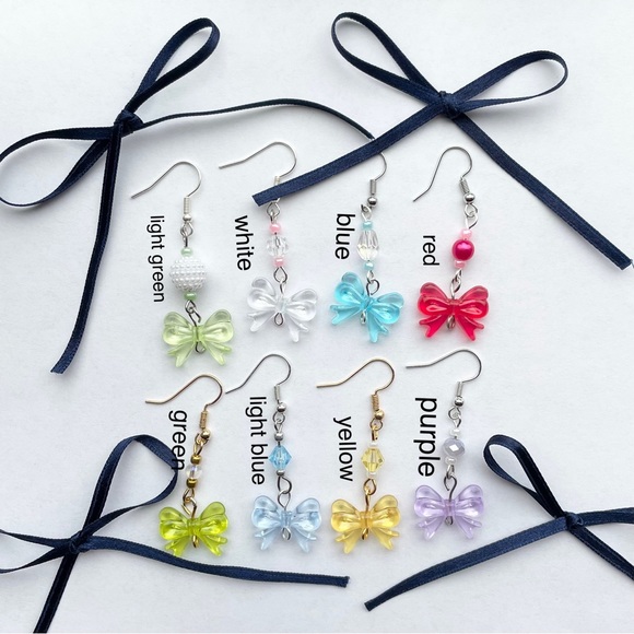 ୨୧ BOW EARRINGS ୨୧ - Picture 2 of 12